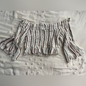Free people crop off the shoulder blouse